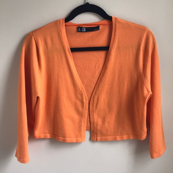 ✔️Leslie Fay Tangerine Cardigan Size Medium - Picture 2 of 6